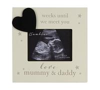 Oaktree Gifts Marco de fotos de escaneo de cuenta regresiva para mamá y papá de 4 x 3 pulgadas