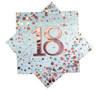 OAKTREE UK 635760 Oaktree Sparkling Fizz 18th - Servilletas de 3 capas, 33 cm x 33 cm, 16 unidades