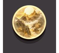 OAKVYNE Arte Mural 3D para Sala Asiático para Dormitorio - Pintura China con Luz Cálida Blanca, Decoración Mural 3D con Enchufe para Entrada, Pasillo Y Hogar(B,100cm/39.37in)