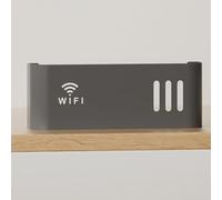 OAKVYNE Caja De Almacenamiento del Enrutador WiFi, Caja Router Pared, Caja De Plástico para Enrutador WiFi, Caja para Router, Ideal para Uso En Casa O En La Oficina.(Gray)