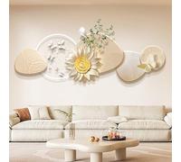 OAKVYNE Decoración Mural 3D con Luces Led - Cuadro De Flores con Enchufe, Arte Mural 3D para Sala con Efecto Visual 3D, para Dormitorio Y Entrada(A,120 * 40cm/47 * 15.7in)
