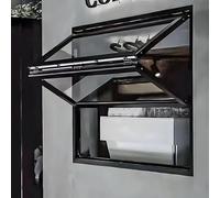 OAKVYNE Ventana Corredera Plegable De Doble Hoja con Marco Inferior Y Cierre, Ventana De Concesión Personalizada para Cocina O Cafetería(26x28in/66x71cm)