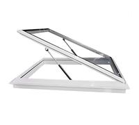 OAKVYNE Ventana De Techo Inclinada De Aleación De Aluminio, Claraboya Manual con Vidrio Templado Doble Capa para Áticos Y Soláriums, Tamaño Personalizado, LxA(75x70cm/29.5x27.6in)