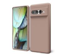 oakxco Funda Silicona para Google Pixel 7 Pro, Gel de Goma Suave y Delgada, TPU Liso Mate Color Puro Funda Minimalista, Elegante Ultra Slim Mate Protección Case, Marrón