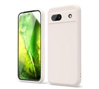 oakxco Funda Silicona para Google Pixel 8a, Gel de Goma Suave y Delgada, TPU Liso Mate Color Puro Funda Minimalista, Elegante Ultra Slim Mate Protección Case, Beige