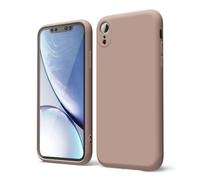 oakxco Funda Silicona para iPhone XR, Gel de Goma Suave y Delgada, TPU Liso Mate Color Puro Funda Minimalista, Elegante Ultra Slim Mate Protección Case, Marrón