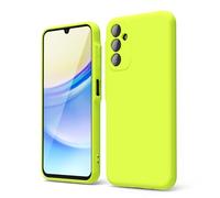 oakxco Funda Silicona para Samsung Galaxy A15 5G, Gel de Goma Suave y Delgada, TPU Liso Mate Color Puro Funda Minimalista, Elegante Ultra Slim Mate Protección Case, Amarillo Fluorescente