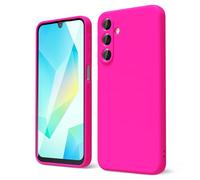 oakxco Funda Silicona para Samsung Galaxy A16 5G, Gel de Goma Suave y Delgada, TPU Liso Mate Color Puro Funda Minimalista, Elegante Ultra Slim Mate Protección Case, Rosa Fucsia