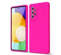 oakxco Funda Silicona para Samsung Galaxy A52 5G, Gel de Goma Suave y Delgada, TPU Liso Mate Color Puro Funda Minimalista, Elegante Ultra Slim Mate Protección Case, Rosa Fucsia