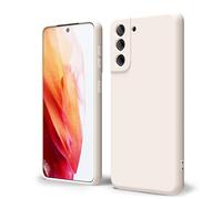 oakxco Funda Silicona para Samsung Galaxy S21 Plus, Gel de Goma Suave y Delgada, TPU Liso Mate Color Puro Funda Minimalista, Elegante Ultra Slim Mate Protección Case, Beige