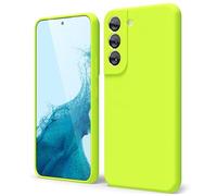 oakxco Funda Silicona para Samsung Galaxy S22, Gel de Goma Suave y Delgada, TPU Liso Mate Color Puro Funda Minimalista, Elegante Ultra Slim Mate Protección Case, Amarillo Neón