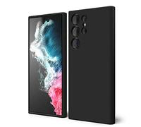oakxco Funda Silicona para Samsung Galaxy S22 Ultra, Gel de Goma Suave y Delgada, TPU Liso Mate Color Puro Funda Minimalista, Elegante Ultra Slim Mate Protección Case, Negro