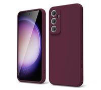 oakxco Funda Silicona para Samsung Galaxy S23 FE, Gel de Goma Suave y Delgada, TPU Liso Mate Color Puro Funda Minimalista, Elegante Ultra Slim Mate Protección Case, Vino Rojo