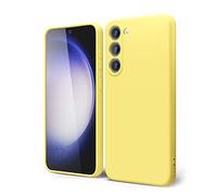 oakxco Funda Silicona para Samsung Galaxy S23, Gel de Goma Suave y Delgada, TPU Liso Mate Color Puro Funda Minimalista, Elegante Ultra Slim Mate Protección Case, Amarillo