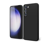 oakxco Funda Silicona para Samsung Galaxy S23, Gel de Goma Suave y Delgada, TPU Liso Mate Color Puro Funda Minimalista, Elegante Ultra Slim Mate Protección Case, Negro