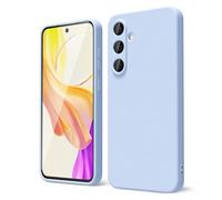 oakxco Funda Silicona para Samsung Galaxy S25 Plus, Gel de Goma Suave y Delgada, TPU Liso Mate Color Puro Funda Minimalista, Elegante Ultra Slim Mate Protección Case, Azul Cielo