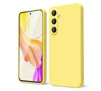 oakxco Funda Silicona para Samsung Galaxy S25 Plus, Gel de Goma Suave y Delgada, TPU Liso Mate Color Puro Funda Minimalista, Elegante Ultra Slim Mate Protección Case, Amarillo