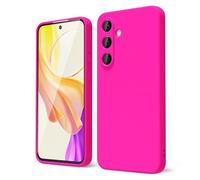 oakxco Funda Silicona para Samsung Galaxy S25 Plus, Gel de Goma Suave y Delgada, TPU Liso Mate Color Puro Funda Minimalista, Elegante Ultra Slim Mate Protección Case, Rosa Fucsia