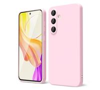 oakxco Funda Silicona para Samsung Galaxy S25 Plus, Gel de Goma Suave y Delgada, TPU Liso Mate Color Puro Funda Minimalista, Elegante Ultra Slim Mate Protección Case, Rosa