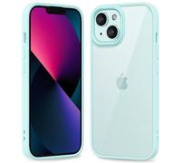 oakxco Funda Translúcida para iPhone 13 Mini, Parachoques Híbrido de Plástico Duro y Goma de Silicona Blanda, Ultra-Fina Antigolpes Anti-Amarillo Carcasa Transparente Protectora, Azul Glaciar