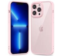 oakxco Funda Translúcida para iPhone 13 Pro MAX, Parachoques Híbrido de Plástico Duro y Goma de Silicona Blanda, Ultra-Fina Antigolpes Anti-Amarillo Carcasa Transparente Protectora, Rosa