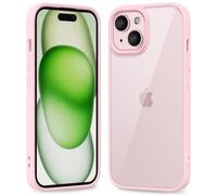 oakxco Funda Translúcida para iPhone 15/ iPhone14 / iPhone 13, Parachoques Híbrido de Plástico Duro y Goma de Silicona Blanda, Ultra-Fina Anti-Amarillo Carcasa Transparente Protectora, Rosa