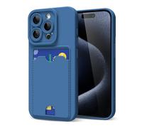 Oakxco per iPhone 15 Pro Case con titolare della carta Custodia per telefono del portafoglio silicone carino con slot di credito in gomma morbida Sci