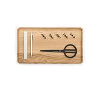 Oakywood Bandeja Decorativa de Madera - Hecha a Mano - Bandeja Rectangular de Madera - Organizador Minimalista para Oficina, Tocador - Decoración del Hogar - Madera de Roble - 36x20 cm (14.1"x7.9")