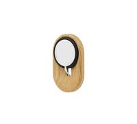 Oakywood Soporte de Pared para Teléfono y iPhone - Soporte de Madera Artesanal para teléfono móvil - Compatible con Cargador MagSafe y Modelos de iPhone 12-16 - 8x12.3x1.5cm/3.2x4.8x0.6' - Roble
