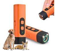 Oamger 2 unidades de dispositivos ultrasónicos antibuhardillas para perros, 8 m de alcance ultrasónico, linterna LED recargable