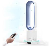 Oamger - Ventilador de columna sin pala, ventilador de torre silenciosa, con refrigeración oscilante 2 h, temporizador, 8 velocidades, oscilación 90°, pantalla LED, con mando a distancia, para