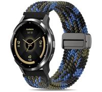 Oanux Correa trenzada magnética de 18 mm compatible con Garmin Venu 3s Watch Band/Venu 4 41mm/Vivoactive 4s/Venu 2s/Vivomove 3s/Forerunner 255S/Forerunner 265S, correa elástica deportiva de nailon