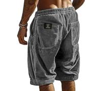 Oanviso Hombre Pantalones Cortos De Pana Verano Short Pantanlóns Casual Bermudas con Bolsillos Shorts Pantanlón para Jogging Fitness Deportivos Correr A Gris 3XL