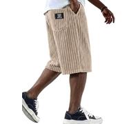 Oanviso Hombre Pantalones Cortos De Pana Verano Short Pantanlóns Jogging Casual Bermudas con Bolsillos Shorts Pantanlón para Fitness Deportivos Correr A Caqui XL