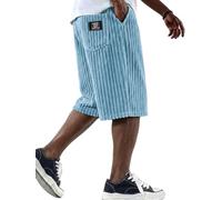 Oanviso Hombre Pantalones Cortos De Pana Verano Short Pantanlóns Jogging Casual Bermudas con Bolsillos Shorts Pantanlón para Fitness Deportivos Correr A Azul XL