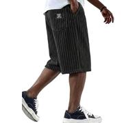 Oanviso Hombre Pantalones Cortos De Pana Verano Short Pantanlóns Jogging Casual Bermudas con Bolsillos Shorts Pantanlón para Fitness Deportivos Correr A Negro XXL