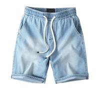 Oanviso Pantalones Cortos Vaqueros Hombre con Bolsillos Bermudas Shorts Jeans Elástico Slim Denim Pantalón Cortos Moda Vaqueros Jeans A 03 M
