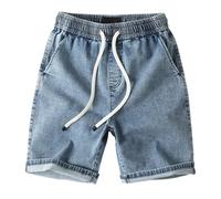 Oanviso Pantalones Cortos Vaqueros Hombre con Bolsillos Bermudas Shorts Jeans Elástico Slim Denim Pantalón Cortos Moda Vaqueros Jeans A 02 L