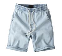 Oanviso Pantalones Cortos Vaqueros Hombre con Bolsillos Bermudas Shorts Jeans Elástico Slim Denim Pantalón Cortos Moda Vaqueros Jeans A 01 M