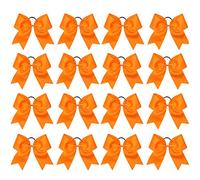 Oaoleer16 lazos grandes para el pelo de la animación de 8 cm, banda elástica hecha a mano para animadoras adolescentes y deportes universitarios (16 piezas), , 20,32 cm , Anaranjado, 1 uds. por paquete, 16.00[set de ]