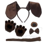 OAOSDH 1 Diadema, 1 Cola, 1 Nariz, 1 Corbata De Lazo Y 1 Par De Guantes Ocultos, Accesorios De Ropa para Perros, Accesorios De Juego De Roles, Accesorios Creativos De Ropa.