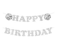 OAOSDH 1 Pieza De Bandera De Cumpleaños De Tema Disco, Bandera De Cumpleaños Brillante, Decoración De La Fiesta De Cumpleaños, Bandera De Fiesta Creativa.