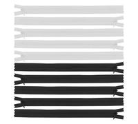 OAOSDH 10 Piezas De Cremallera Invisible, Color Sólido Simple, Herramientas De Costura De Bricolaje, Fijador De Ropa, Cadena De Apertura Y Cierre Multifunción, Mochila.