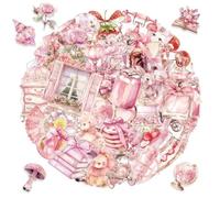 OAOSDH 100 Pegatinas con Temática Rosa, Pegatinas Impermeables, Lindas Pegatinas Dulces, Decorar Cuadernos, Botellas De Agua, Maletas.