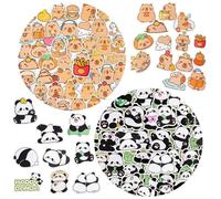 OAOSDH 100 Pegatinas De Panda Y 100 Pegatinas De Capibro, Lindas Pegatinas De Dibujos Animados, Pegatinas para Niños, Pegatinas Decorativas.