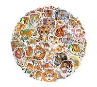 OAOSDH 100 Pegatinas De Tigre, Pegatinas De Animales, Pegatinas Creativas, Pegatinas Impermeables, Pueden Decorar Botellas De Agua, Tazas De Equipaje, Cuadernos.