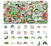 OAOSDH 110 Pegatinas De Graffiti De Caterpillar, Impermeable Autoadhesivo, Decoración Creativa De Dibujos Animados para Niños, Cuaderno De Copa De Agua De Bricolaje.