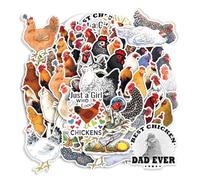 OAOSDH 120 Pegatinas De Pollo De Dibujos Animados, Pegatinas Divertidas, Lindas Pegatinas De Animales, Pueden Decorar La Maleta, La Taza De Agua, El Refrigerador.