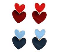 OAOSDH 2 Pares De Aretes De Amor, Lindos Pendientes Dulces, Pendientes Simples Y De Moda, Aretes para Mujeres, Accesorios De Ropa.