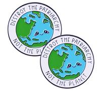 OAOSDH 2 Piezas De Broche De Tierra, Broche De Diseño Creativo, Broche De Metal, Lindo Broche De Dibujos Animados, Broche Decorativo.